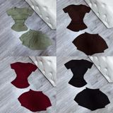 S05 - Set Bộ Gồm: Áo Cổ Tim Chân Váy Xoe Mai Bui Store