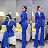 D20 - Set Bộ Áo Sơ Mi Quần Ống Loe Dễ Mang Mai Bùi Store Top