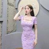 D325 - Đầm Body Bút Chì Xẻ Tà Cổ U Dây Ngang Mai Bùi Store