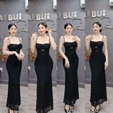 D62 - Đầm Body Lưới Nhún Eo Đuôi Cá Mai Bùi Store