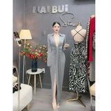 D244 Đầm Body Thiết Kế Hà Hồ Phiên Bản Nút Cổ Sơ Mi Mai Bùi Store Nữ