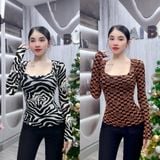 A6 - Áo Cổ U Dài Tay Mai Bùi Store (Tặng Áo Ống )