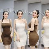D87 - Đầm Body 2S Lông Vũ Dáng Ngắn Mai Bùi Store