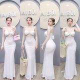 D144 - Đầm 2S Xốp Lưới Đuôi Cá Thắt Nơ V1 Mai Bùi Store