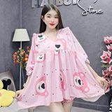 S24 - Set Bộ Tiểu Thư Áo Babydoll Kèm Quần Mai Bùi