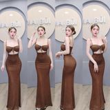 D144 - Đầm 2S Xốp Lưới Đuôi Cá Thắt Nơ V1 Mai Bùi Store