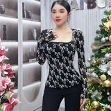 A6 - Áo Cổ U Dài Tay Mai Bùi Store ( Tặng Áo Ống) Top Nữ