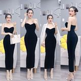 D48 - Đầm Ống Nhung Xoắn Mai Bùi Store Nữ Khuy
