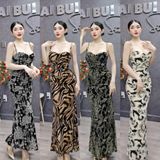 D180 - Đầm Body Đuôi Cá Lưới Nhũ Nhún Eo Mai Bùi Store
