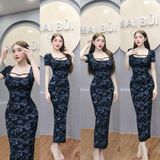 D325 - Đầm Body Bút Chì Xẻ Tà Cổ U Dây Ngang Mai Bùi Store
