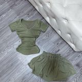 S05 - Set Bộ Gồm: Áo Cổ Tim Chân Váy Xoe Mai Bui Store
