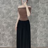 S155 - SET ÁO BẸT VAI CHÂN VÁY XOÈ