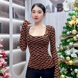 A6 - Áo Cổ U Dài Tay Mai Bùi Store ( Tặng Áo Ống) Top Nữ