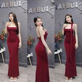 D32 - Đầm Body Đuôi Cá 2S Nhún Eo Cột Lưng Kèm Dây Có Mút Mai Bùi Store Nữ