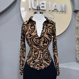 A15 - Áo Sơ Mi Body Lưới Nhung Có Lót Mai Bùi Store