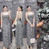 D23 - Đầm Vằn Đan Lưng
