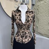 A15 - Áo Sơ Mi Body Lưới Nhung Có Lót Mai Bùi Store