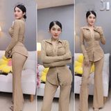 D20 - Set Bộ Áo Sơ Mi Quần Ống Loe Dễ Mang Mai Bùi Store Top
