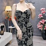 D180 - Đầm Body Đuôi Cá Lưới Nhũ Nhún Eo Mai Bùi Store