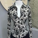 A15 - Áo Sơ Mi Body Lưới Nhung Có Lót Mai Bùi Store