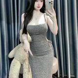 D129 - Đầm Body Khoét Eo Dây Rút Mai Bùi Store