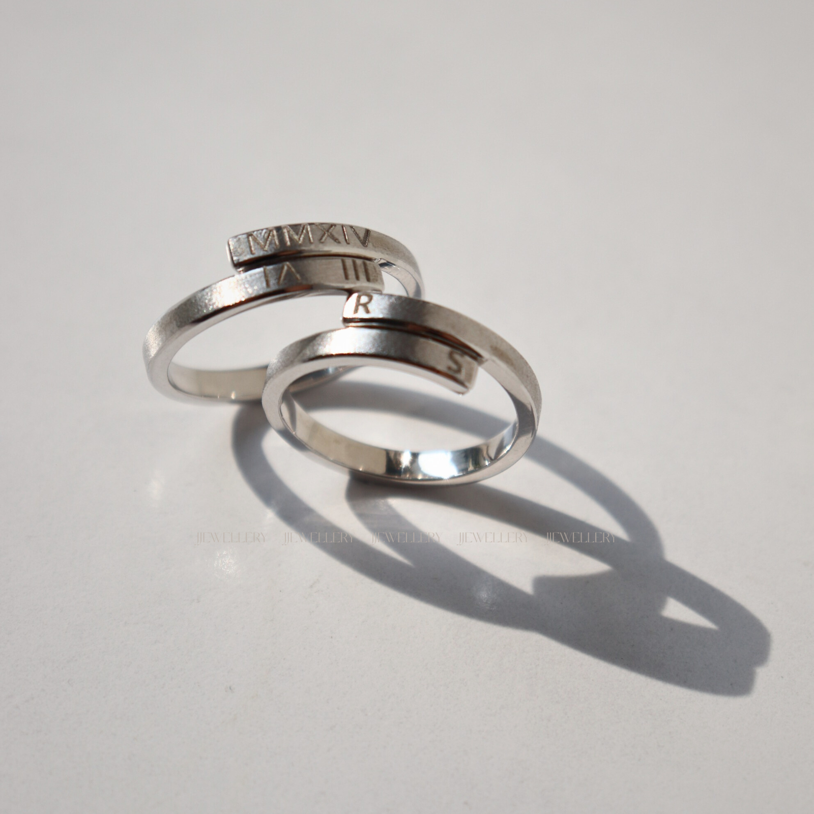 Olivia Cặp nhẫn vàng trắng Moissanite CP-Olivia-WG10