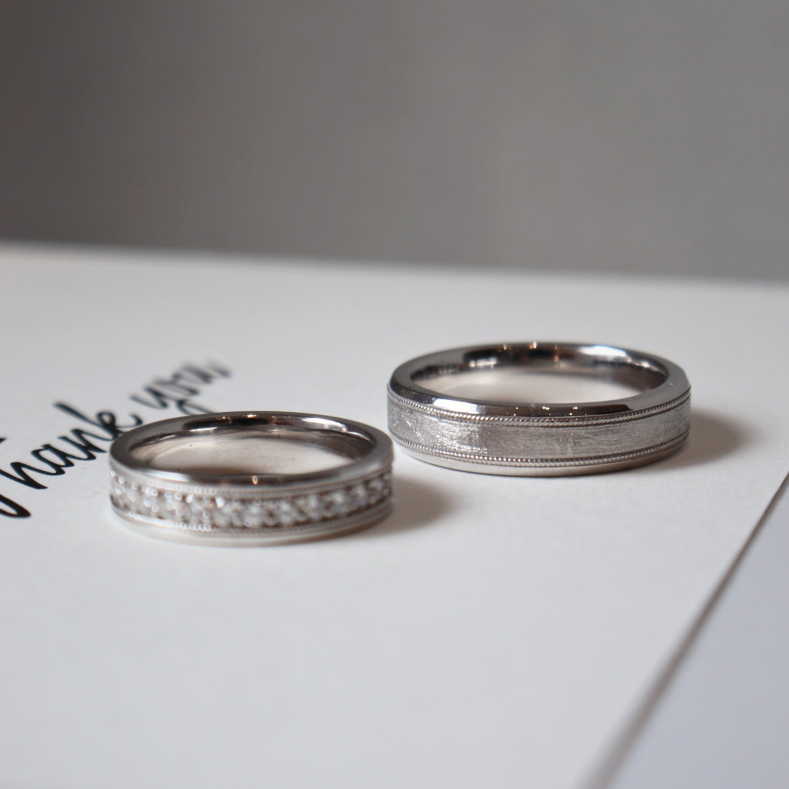 Bellaria Cặp nhẫn vàng trắng Moissanite CP-Bellaria-WG10