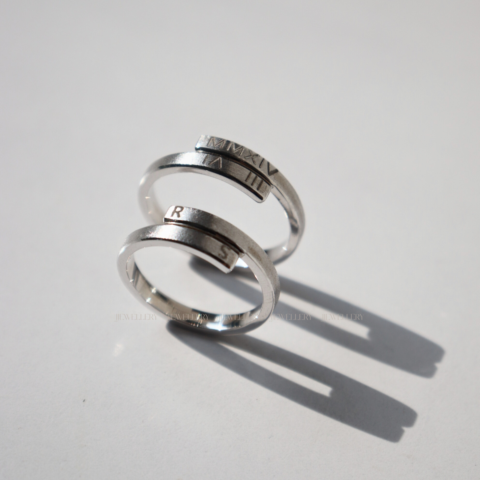 Olivia Cặp nhẫn vàng trắng Moissanite CP-Olivia-WG10