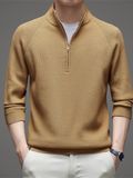 ÁO LEN NAM CỔ ĐỨNG THỜI TRANG CAO CẤP Chất liệu sản phẩm: sợi polyester 28,3%