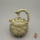 GỐM SỨ SƯU TẦM KHÔNG RÕ NIÊN ĐẠI sứ trắng xanh cao: 18,5cm d bụng: 13,8cm d đáy: 8,5cm