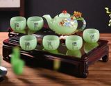 BỘ ẤM TRÀ SỨ TRÁNG MEN NGỌC CAO CẤP BK-ST003700VN-4139