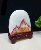 Đá phong thuỷ trang trí Chất liệu đá Sử dụng đồ trưng bày Kt 18*4*23 nặng 3.2kg