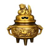 Lư hương sư tử tai voi BK-ME001700VN-4090 Chất liệu đồng