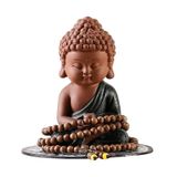 Tượng Phật Thiền Như Lai Chất liệu: Gốm đất sét tím Ứng dụng: Đồ trang trí xe hơi, bàn học Kích thước: 7x6x12 cm