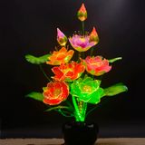 ĐÈN HOA SEN CẢNH SỢI QUANG NHIỀU MÀU SẮC Đèn LED công suất thấp tiết kiệm năng lượng