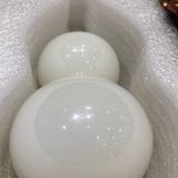 Bầu ngọc trang trí may mắn Chất liệu ngọc thô + đế gỗ Sử dụng đồ trưng bày Kt rộng 8-9cm cao 15-16cm