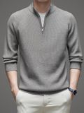 ÁO LEN NAM CỔ ĐỨNG THỜI TRANG CAO CẤP Chất liệu sản phẩm: sợi polyester 28,3%