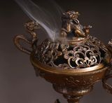 Lư hương Sư Tử Long trang trí BK-ME006900VN-4056 Chất liệu đồng
