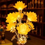 Đèn hoa sen nhiều màu sắc Chất liệu đèn led công suất thấp + hợp kim + thuỷ tinh