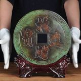 Đồng xu lớn trang trí chất liệu đồng sử dụng trang trí phòng khách, tủ tivi, quà khai trương kt 24*8*18 nặng 1,5kg