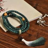CHUỖI VÒNG TAY BỒ ĐỀ XANH TỰ NHIÊN Số lượng hạt 108 viên Kích thước hạt: 8*10MM