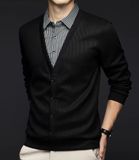 ÁO LEN CỔ SƠ MI THỜI TRANG DOANH NHÂN CAO CẤP Vải cơ thể: 100% sợi polyester Cổ áo sơ mi: 45,4% polyester