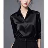 Áo sơ mi lụa satin axetat cao cấp BKFAVN-9036