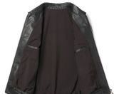Áo khoác da dáng rộng nam da cao cấp Vải da bò tự nhiên Vật liệu lót: 95% polyester 5% vải thun
