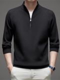 ÁO LEN NAM CỔ ĐỨNG THỜI TRANG CAO CẤP Chất liệu sản phẩm: sợi polyester 28,3%