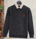 ÁO LEN CỔ SƠ MI NAM THỜI TRANG CAO CẤP Lớp bề mặt: sợi polyester 69,1%, nylon 30,9%