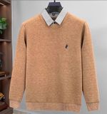 ÁO LEN CỔ SƠ MI NAM THỜI TRANG CAO CẤP Lớp bề mặt: sợi polyester 69,1%, nylon 30,9%