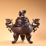 Lư hương Sư Tử tai Rồng trang trí BK-ME007100VN-4057 Chất liệu đồng
