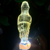 Mẹ quan âm thạch anh vàng Kt:9x2,5cm