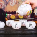 BỘ ẤM TRÀ TRÁNG MEN NGỌC BÍCH CAO CẤP BK-CE004000VN-3115 Chất liệu: Hợp kim ngọc + tráng men
